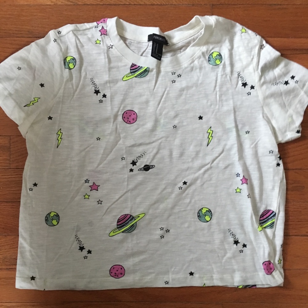 Cute Outerspace, Stars, Planets, Printed T-shirt